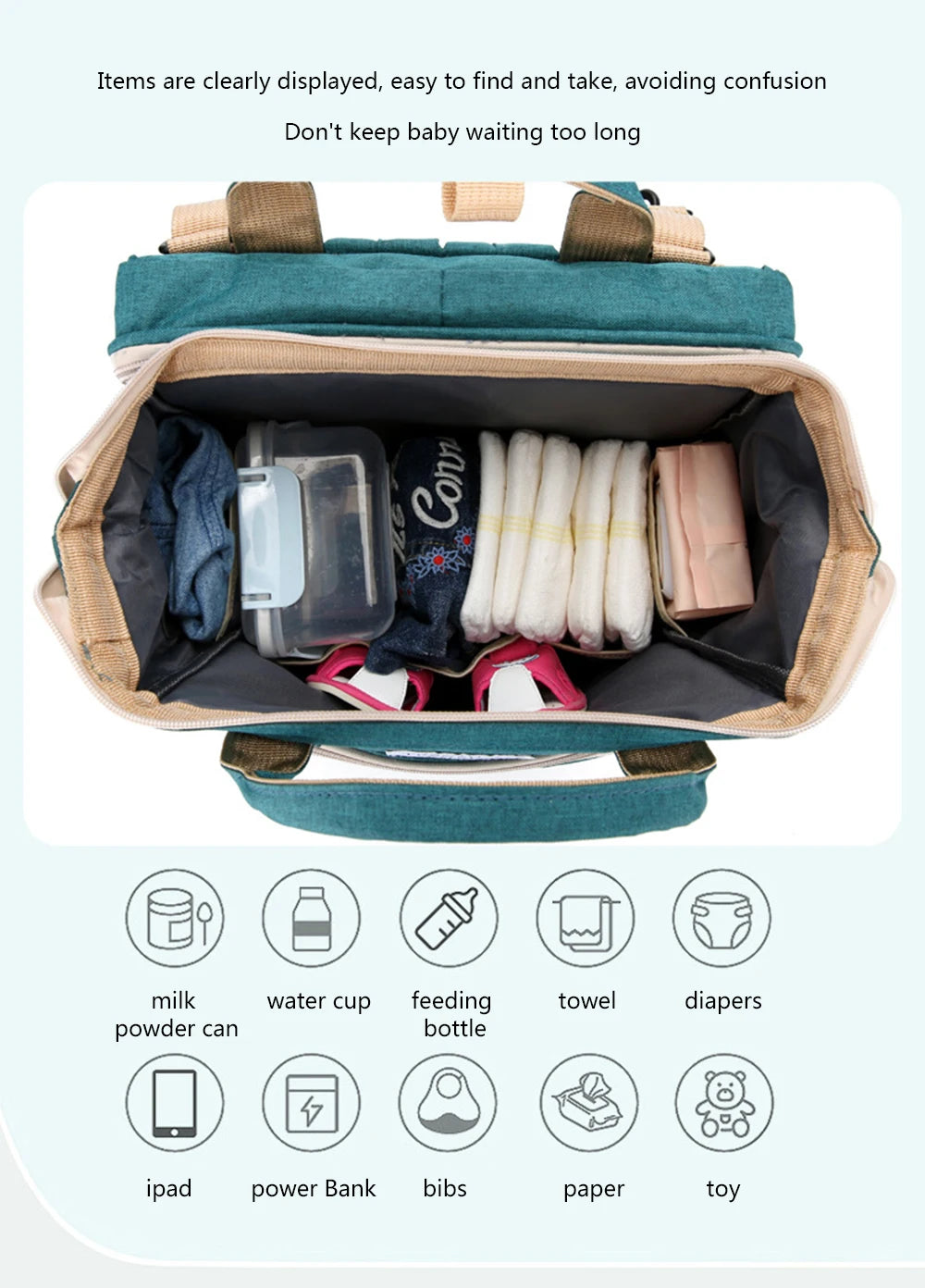 Snugify 2-in-1 Diaper Bag & Portable Crib