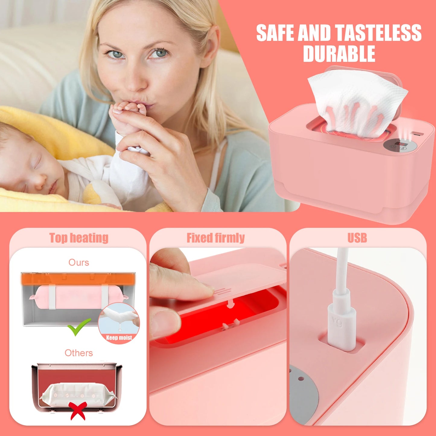 Snugify USB Baby Wipe Warmer – Gentle Warmth for Baby’s Comfort