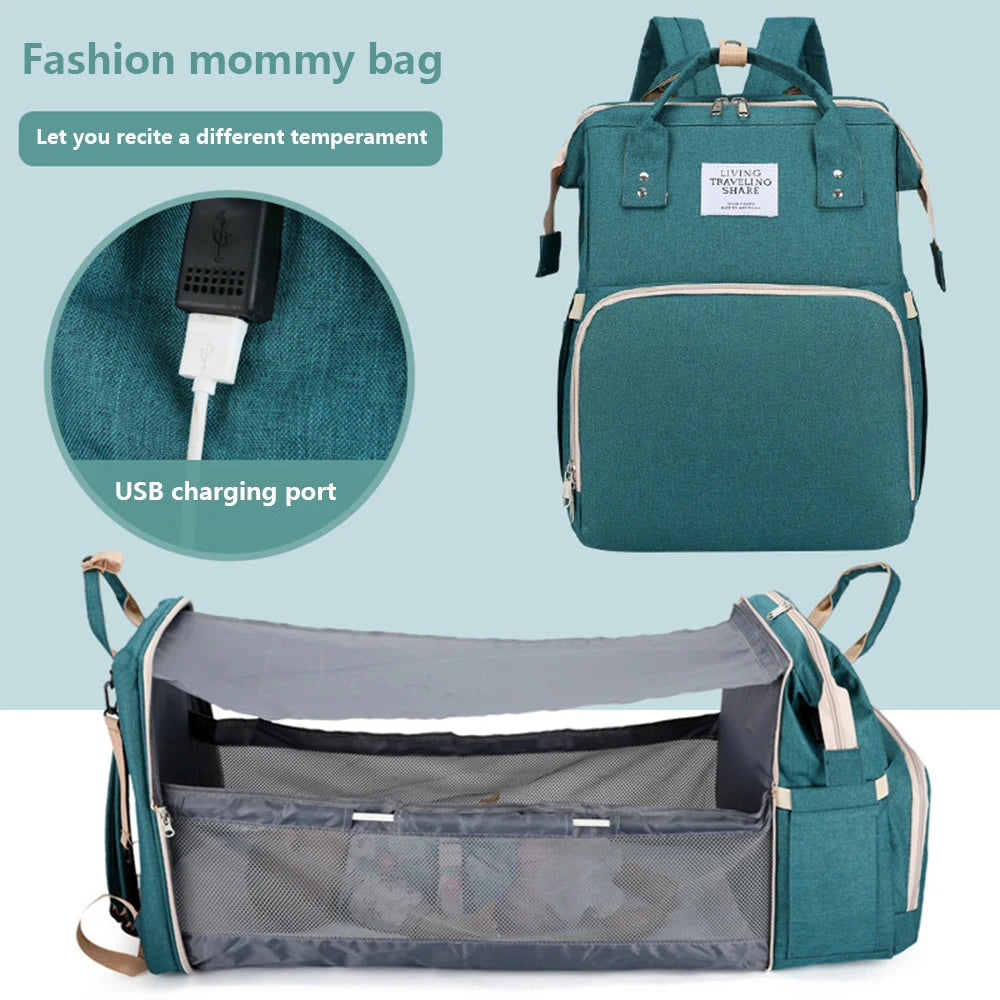 Snugify 2-in-1 Diaper Bag & Portable Crib