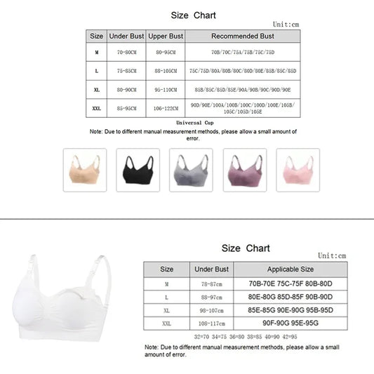 Snugify 3PC Maternity Nursing Bras – Soft Cotton Breastfeeding Comfort for Moms - M