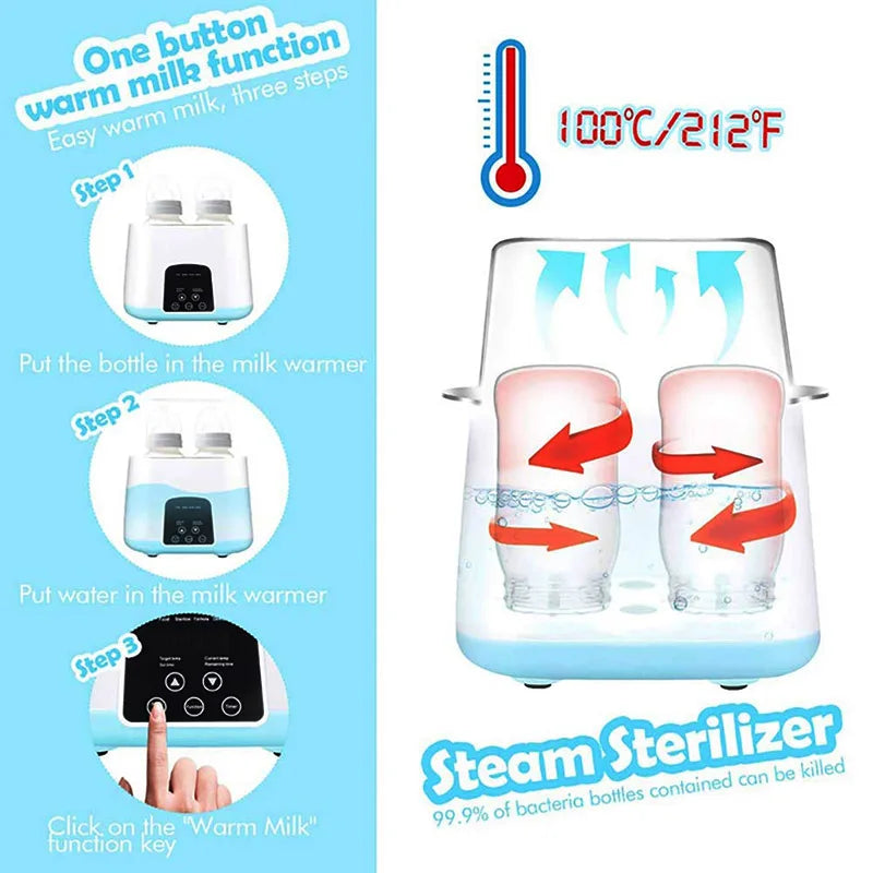 Snugify 2-in-1 Intelligent Baby Bottle Warmer & Sterilizer – Fast, Safe, and Convenient