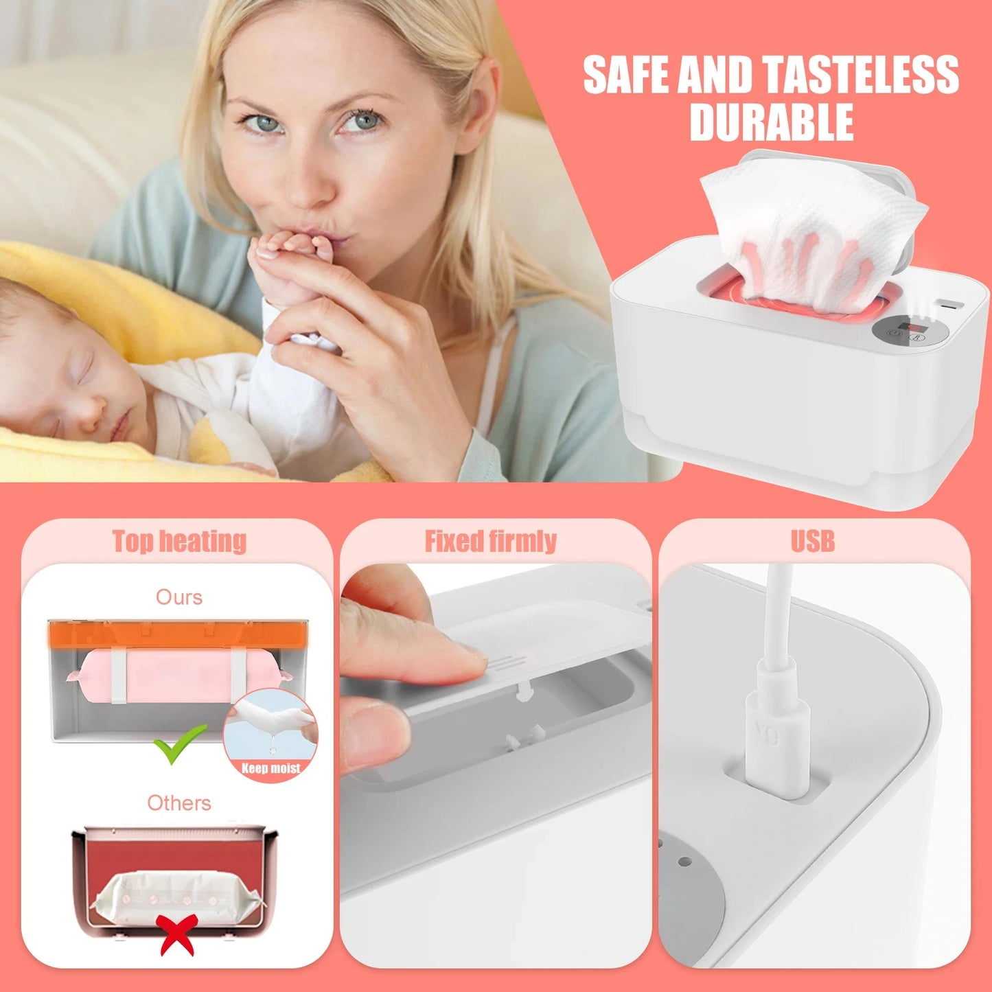 Snugify USB Baby Wipe Warmer – Gentle Warmth for Baby’s Comfort